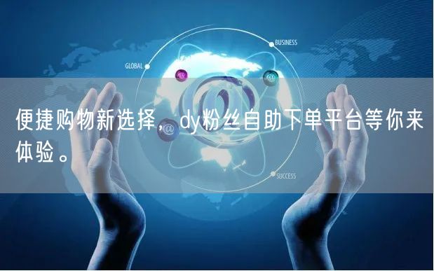 便捷购物新选择，dy粉丝自助下单平台等你来体验。