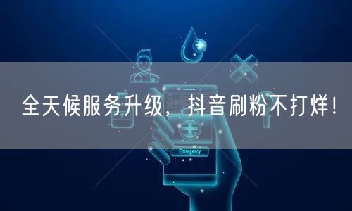 全天候服务升级，抖音刷粉不打烊！