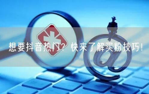 想要抖音热门？快来了解买粉技巧！
