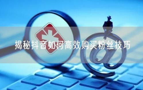 揭秘抖音如何高效购买粉丝技巧