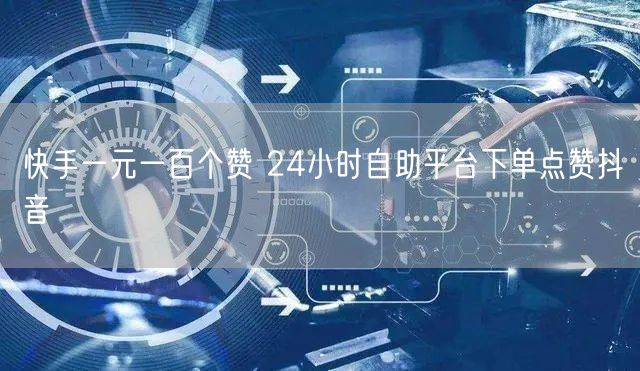 快手一元一百个赞 24小时自助平台下单点